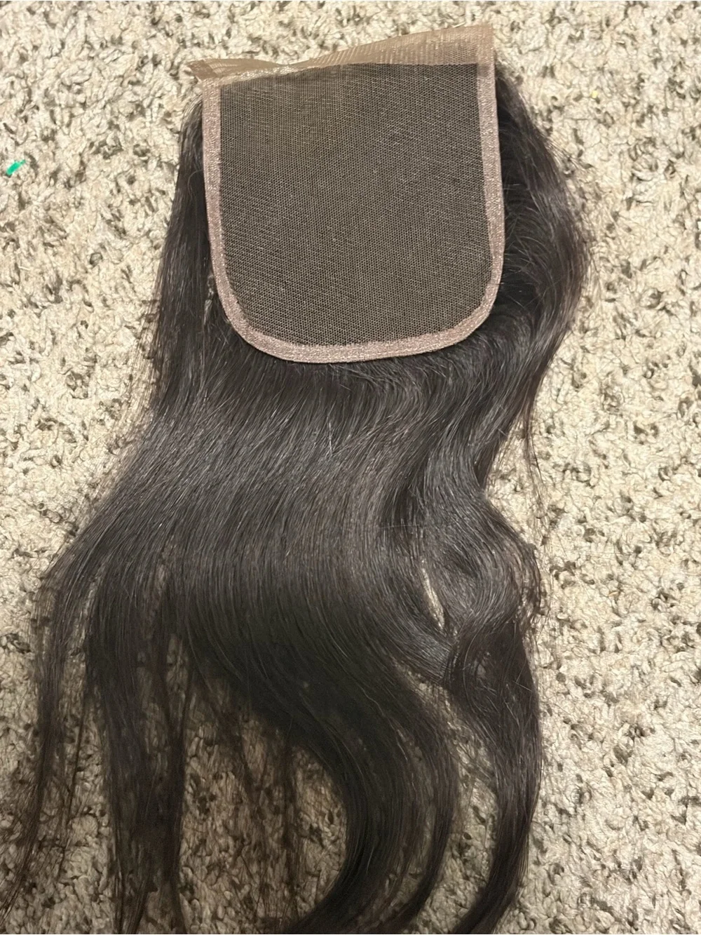 Natural Black human hair 14 inch lace closure